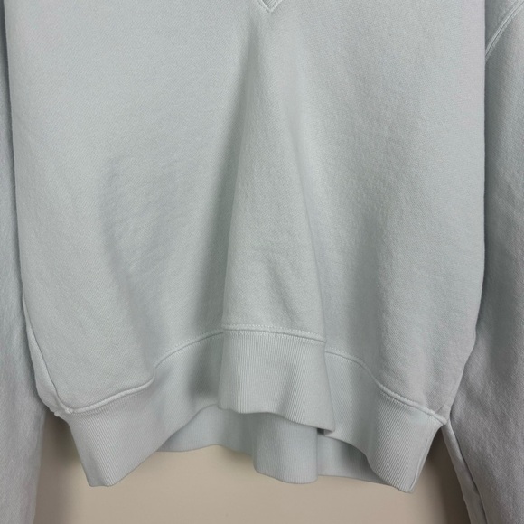 Agolde Low V-Neck Ballon Sleeve Relaxed Fit Athleisure Loungewear Sweatshirt - Picture 9 of 9